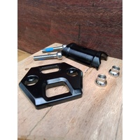TranzX Dropper Post Saddle Clamp with Bolts — Black