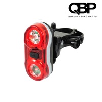 QBP Rear Light Battery - Dual Flash 2.5 Watt 25 Lumens - Nichia Lens