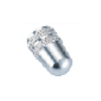 M1 Schrader Alloy Valve Caps Silver 10 pcs / Bag