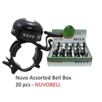 NUVO Bell - Counter Box 20 Pieces - Alloy with plastic base - Adjust Strap - Black