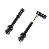 Granite Juicy Nipple 44mm Tubeless Presta Valve Stems with Core Remover Caps, Pair