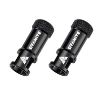 Granite Juicy Nipple Presta Valve Caps with Core Remover, Pair