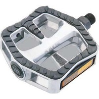 QBP Pedal - Alloy - 9/16 - Non Slip Top with Reflector - DU Bearing - 109x100x28cm - Silver