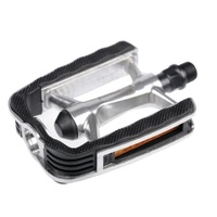 QBP Pedal Alloy Trekking W/Kraton Top- 9/16 - Du Bearing - Silver