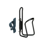 QBP Bottle Cage - Alloy - Black With Handlebar Mount