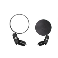 QBP Bar End Mirror 71mm(Dia) - Arm length 45mm - 180 degree rotation - 19-22mm bars
