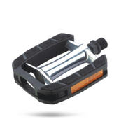 QBP Pedal - Alloy MTB Platform - 9/16 - Rubber Kraton Top -Silver