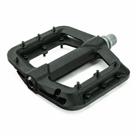 QBP Large Sealed Bearing MTB Flat Pedals 9/16 Black 109 x 108mm