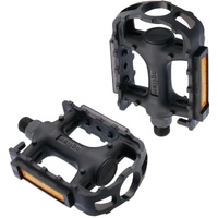 QBP Plastic MTB Flat Pedals 9/16 Black