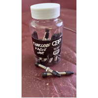 QBP Tubeless Valves - 44mm Presta Valve - Jar 20 pcs