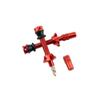RYFE Tubeless Valves - High Flow Presta - Red 44mm - Pair