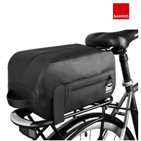 SAHOO Top Pannier Rack Bike Trunk Bag - Waterproof 34x15x17cm 7L - 3 Pockets - Hook Straps