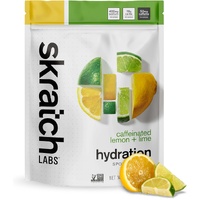 Skratch Labs Hydration Sport Drink Mix Caffeinated Lemon + Lime 20 Serving Resealable Bag 440 g