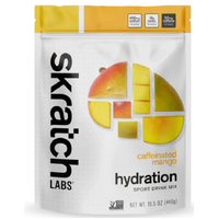 Skratch Labs Hydration Sport Drink Mix Caffeinated Mango 20 Serving Resealable Bag 440 g