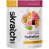 Skratch Labs Hydration Sport Drink Mix Passion Fruit + Orange + Guava 20 Serving Bag 440 g
