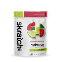 Skratch Labs Hydration Sport Drink Mix Raspberry Limeade with Caffeine 20 Serving Bag 440 g