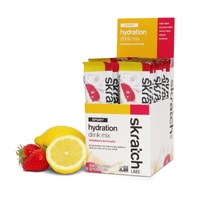 Skratch Labs Hydration Sport Drink Mix Strawberry Lemonade Single Serving 20 Pack 22 g Sachets