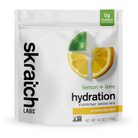 Skratch Labs Unsweetened Hydration Sport Drink Mix Lemon + Lime 30 Serving Bag 120 g
