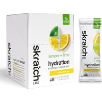 Skratch Labs Unsweetened Hydration Sport Drink Mix Lemon + Lime Single Serving 20 Pack 4 g Sachets