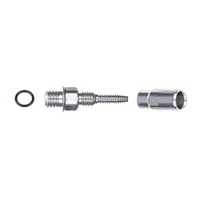 Trickstuff M6x1 Straight Hose Fitting for Kevlar Hose - C22 Caliper, Silver