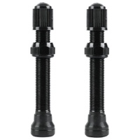 Velox Tubeless Schrader Valves — 60 mm, Black Aluminium