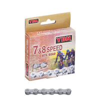 YABAN Chain - 7 & 8 Speed - Ruster Buster - 1/2 X 3/32 X 116L - Solid Pin & Plate - 7.3mm