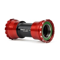 Enduro TorqTite Stainless Angular Contact Bottom Bracket BB86/92 to Shimano 24mm Red (BKS-0120)