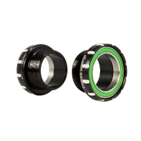Enduro Italian Threaded Stainless Angular Contact Bottom Bracket 30mm (104mm+) Black (BKS-0444)