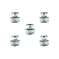 Brake Anchor Bolt and Dome Nut M6 Steel Silver