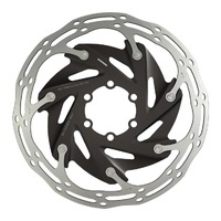 Rotor Centerline X Road 2 Piece 160mm Black (includes steel rotor bolts) Rounded