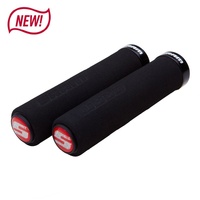 SRAM Locking Grips Foam 129mm Black with Single Black Clamp and End Plugs