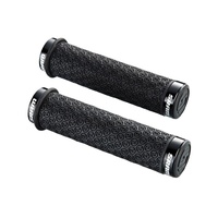 SRAM DH Silicone Locking Grips Black with Double Clamps & End Plugs