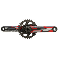TRUVATIV Crank Descendant CoLab Troy Lee Designs Eagle Boost148 DUB 12s 175 w Direct Mount 32t X-SYNC 2 Chainring Red