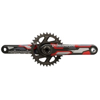 TRUVATIV Crank Descendant CoLab Troy Lee Designs Eagle Boost148 DUB 12s 170 w Direct Mount 32t X-SYNC 2 Chainring Red