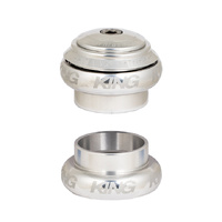 Chris King NoThreadSet Devolution Headset, 1-1/8-Inch Frame to 1-Inch Fork, Silver