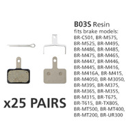 BR-MT400 DISC BRAKE PADS B03S RESIN  25 PAIRS