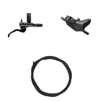 SHIMANO DEORE Hydraulic Disc Brake Kit BRM6200KTBLM6200 Right / front Resin without fin Without adapter for post mount fork 1000 (black)