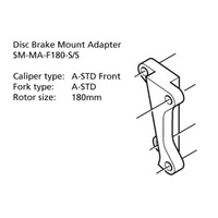 Shimano SM-MA-F180-SS ADAPTER 180mm CALIPER: A-STD FRONT MOUNT: A-STD FRONT