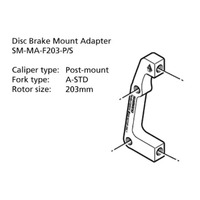 Shimano SM-MA-F203-PS ADAPTER 203mm CALIPER: POST MOUNT: A-STD FRONT