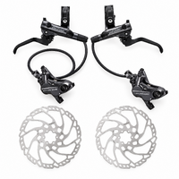 Shimano Deore BR-M6120 4-Piston Hydraulic Disc Brake Set - Front + Rear + 6-Bolt Rotors