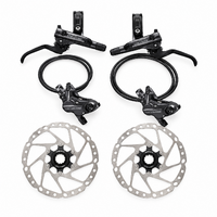 Shimano Deore BR-M6120 4-Piston Hydraulic Disc Brake Set - Front + Rear + Centre Lock Rotors