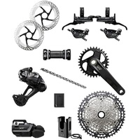 Shimano Deore XT Di2 12-Speed Di2 Disc Groupset, Series Color, Various Crankset Lengths.
