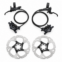Shimano Deore XT BR-M8220 4-Piston Hydraulic Disc Brake Set, Resin Pads - Front + Rear + 6-Bolt Rotors