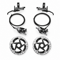 Shimano XTR BR-M9220 4-Piston Hydraulic Disc Brake Set, Resin Pads - Front + Rear + 6-Bolt Rotors