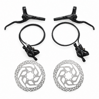 Shimano Altus BR-MT200 2-Piston Hydraulic Disc Brake Set - Front + Rear + 6-Bolt Rotors