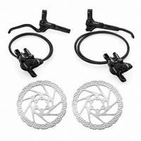 Shimano Deore BR-MT410 / BL-UR405 2-Piston Hydraulic Disc Brake Set - Front + Rear + 6-Bolt Rotors