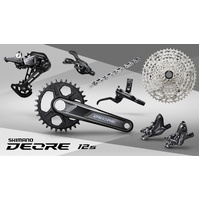 Shimano CUES-Flat-9-Speed Disc Groupset, Series Color, Various Crankset Lengths
