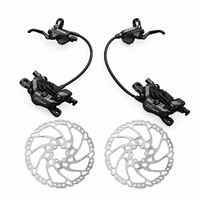 Shimano CUES BR-U8020 4-Piston Hydraulic Disc Brake Set - Front + Rear + 6-Bolt Rotors