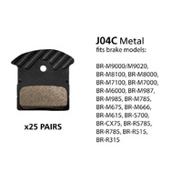 Shimano BR-M9000 METAL PADS & SPRING J04C 25 PAIRS