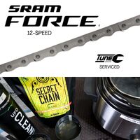 SRAM Force AXS D1 12-Speed Silca Waxed Chain Silver